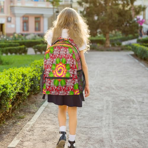 Sac à dos d'école mandala fleur grand format idée cadeau ado