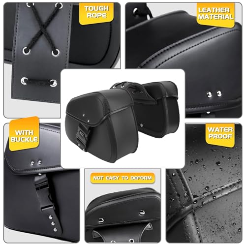 Alforjas para motocicleta, 16L de gran capacidad, bolsos laterales desmontables, bolsos laterales blandos, bolsa para moto de deporte miniatura 3
