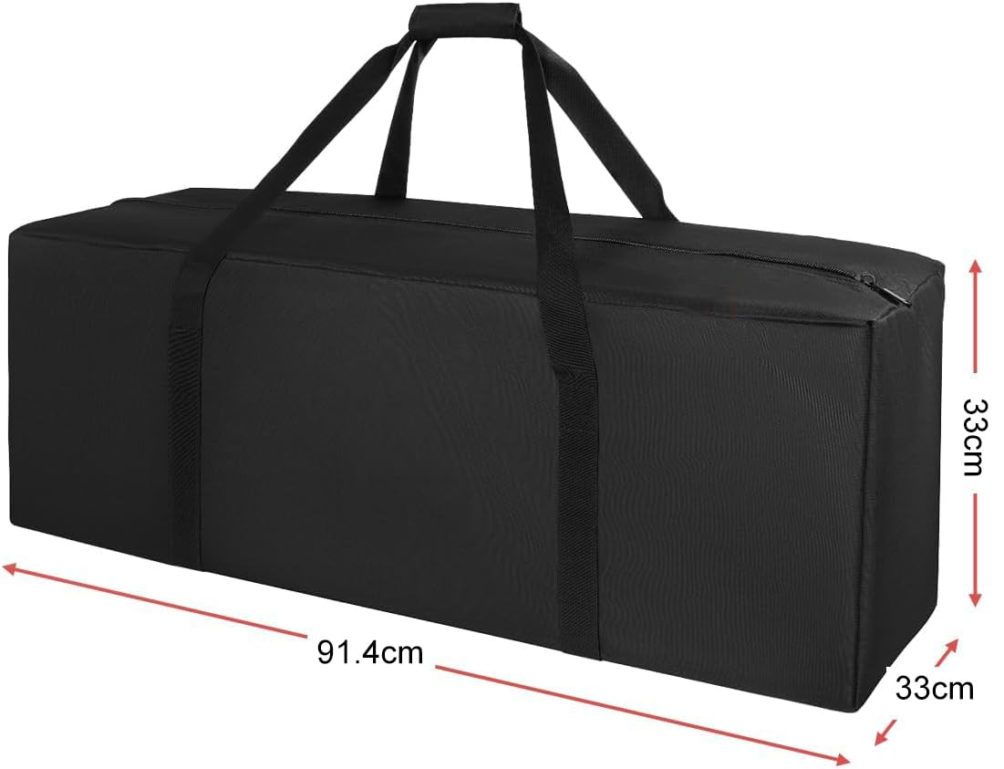 INFANZIA 100L Sac de Sport Grand Capacité pour Homme et Femme, Tres Grand Sac de Voyage résistant à l'eau Pliable avec Fermeture Eclair Améliorée, Solide et Durable, Noir