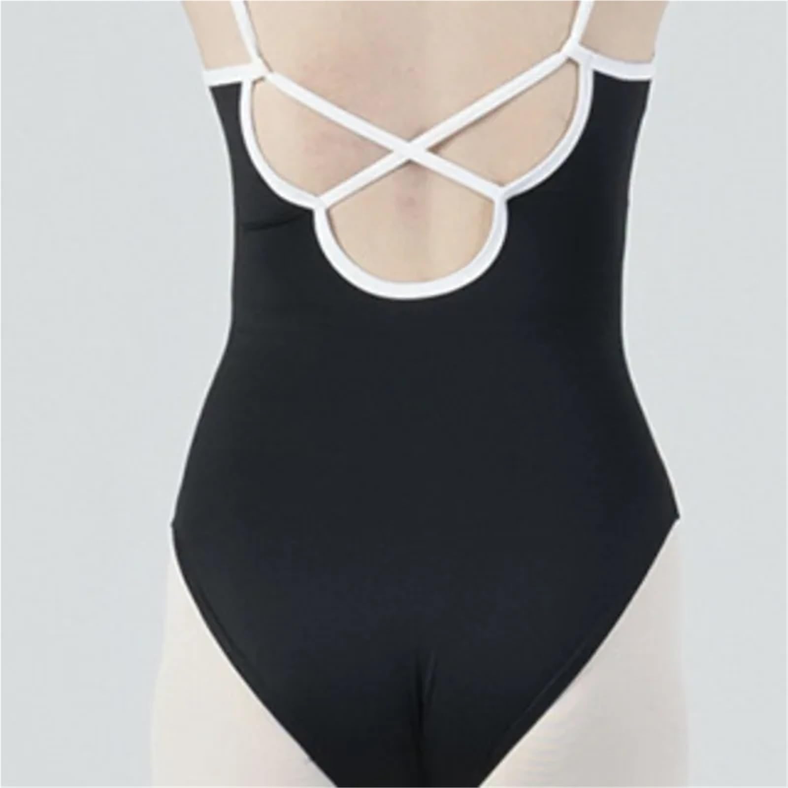 Maillot de Danza Camisola for Mujer, Leotardos, Mono de Ballet, Leotardos con Espalda Descubierta, Fitness, Gimnasia, Yoga, Ropa de Baile, Traje de práctica de Baile(White,L)
