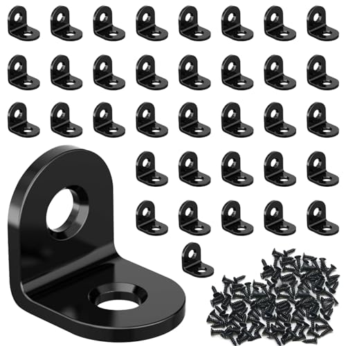 36 Stück Edelstahl Winkelverbinder, 90 Grad Metallwinkel 20x20x16 mm mit 72 Schrauben, Winkel Klein, Schwarz, Rostfrei, Gratfrei, für Möbel, Regale, Bett, Tisch 36 Stück Edelstahl Winkelverbinder, 90 Grad Metallwinkel 20x20x16 mm mit 72 Schrauben, Winkel Klein, Schwarz, Rostfrei, Gratfrei, für Möbel, Regale, Bett, Tisch