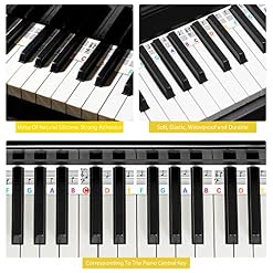 Étiquettes amovibles pour clavier de piano,Autocollants pour clavier de piano pour débutants,En silicone,88 touches,Accessoires de clavier de piano pour enfants,Réutilisable et livré avec une boîte - Les Beatles, Paul McCartney, John Lennon, RIngo Starr, George Harrison Étiquettes amovibles pour clavier de piano,Autocollants pour clavier de piano pour débutants,En silicone,88 touches,Accessoires de clavier de piano pour enfants,Réutilisable et livré avec une boîte – Image 5