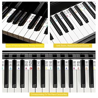 Étiquettes amovibles pour clavier de piano,Autocollants pour clavier de piano pour débutants,En silicone,88 touches,Accessoires de clavier de piano pour enfants,Réutilisable et livré avec une boîte - Les Beatles, Paul McCartney, John Lennon, RIngo Starr, George Harrison Étiquettes amovibles pour clavier de piano,Autocollants pour clavier de piano pour débutants,En silicone,88 touches,Accessoires de clavier de piano pour enfants,Réutilisable et livré avec une boîte – Image 5