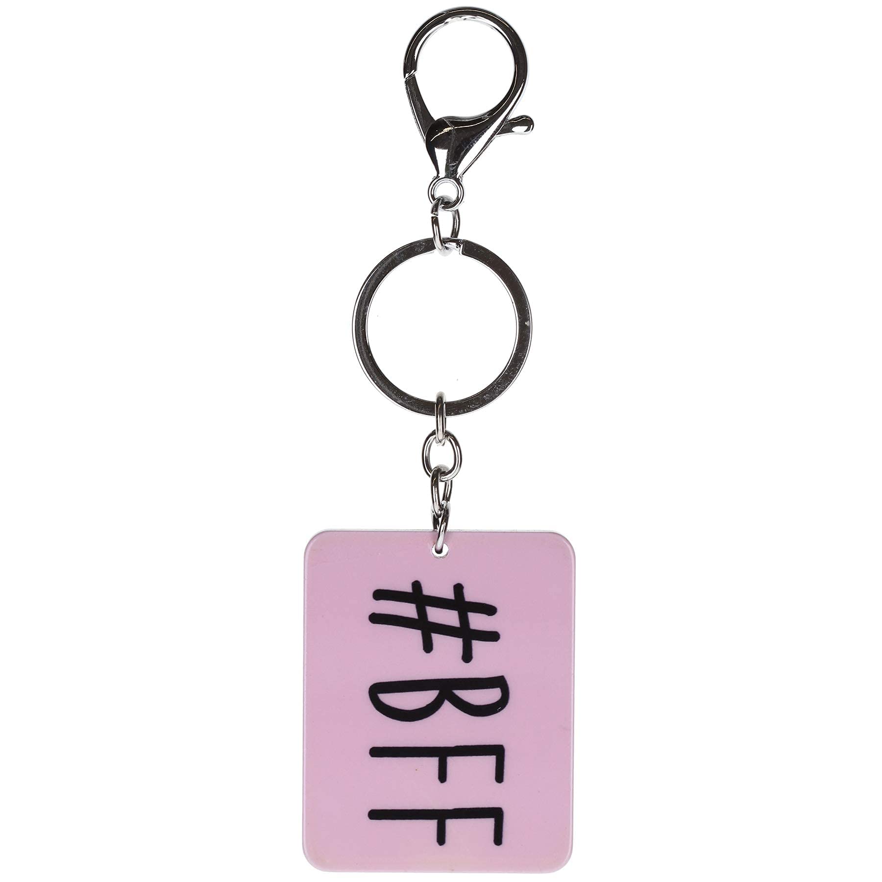 Stands Out, Supplying Outstanding Gifts #BFF Best Friends Forever Pink Novelty Keyring Bag Tag Charm