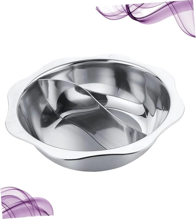 Olla eléctrica Amosfun de acero inoxidable para hot pot miniatura 2