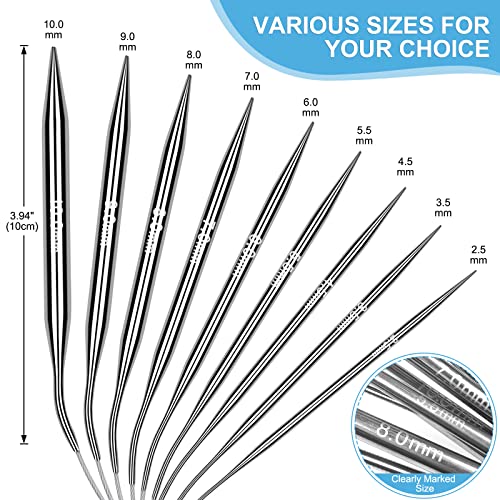 Image of Aeelike Circular Knitting Needles Set, 2.5-10 mm Round Needle, 16 inches