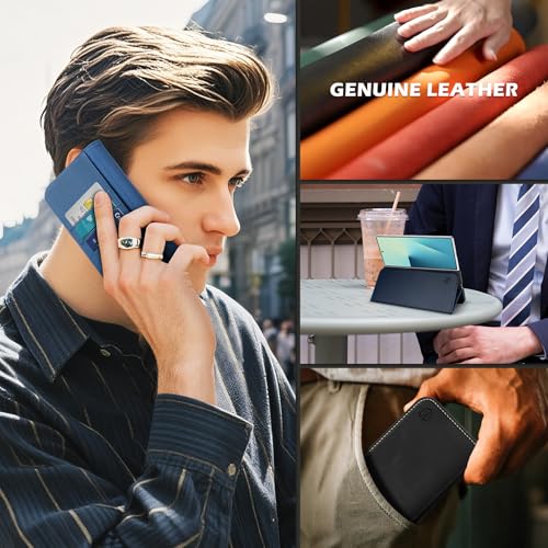 SHIELDON Genuine Leather Wallet Case for Galaxy Z Fold 7 8.0" 2025, Black by SHIELDON - Used condition - Image 9