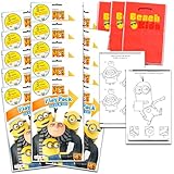 Minions Party Favor Play Packs - Bundle with 15 Minions Despicable Me Gru Activity Packs with Coloring Book, Stickers, Loot Bags, and More