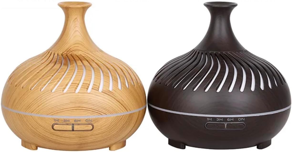 550ml Essential Oil Diffuser, Premium 5 in 1 Ultrasonic Aromatherapy Scented Oil-Diffuser Vaporizer Humidifier, Timer and Auto-Off, 7 LED Light Colors