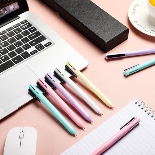 150 Pack Multicolor Ballpoint Pens 0.7mm, 4-in-1 Retractable Multicoloured Ballpoint Pen, Colored Ballpoint Pens Bulk for Party Favors Gifts Office Supplies Note (Black, Red, Blue, Green)