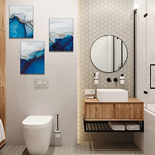 Artscope-Stampe-e-Quadri-su-Tela-3-pz-Marmo-Blu-e-Bianco-Immagine-Fotografia-Murale-Tela-Wall-Art-Bel-Regalo-per-Home-Decor-Ristorante-Cucina-Regalo-di-Anniversario-Compleanno-30x40CM