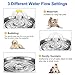 Zfyzxt Cat Water Fountain Stainless Steel, 2.5L Automatic Pet Water Dispenser with Intelligent Pump and LED Light Replacement Filters for for Cats＆Dogs, Multiple Pets