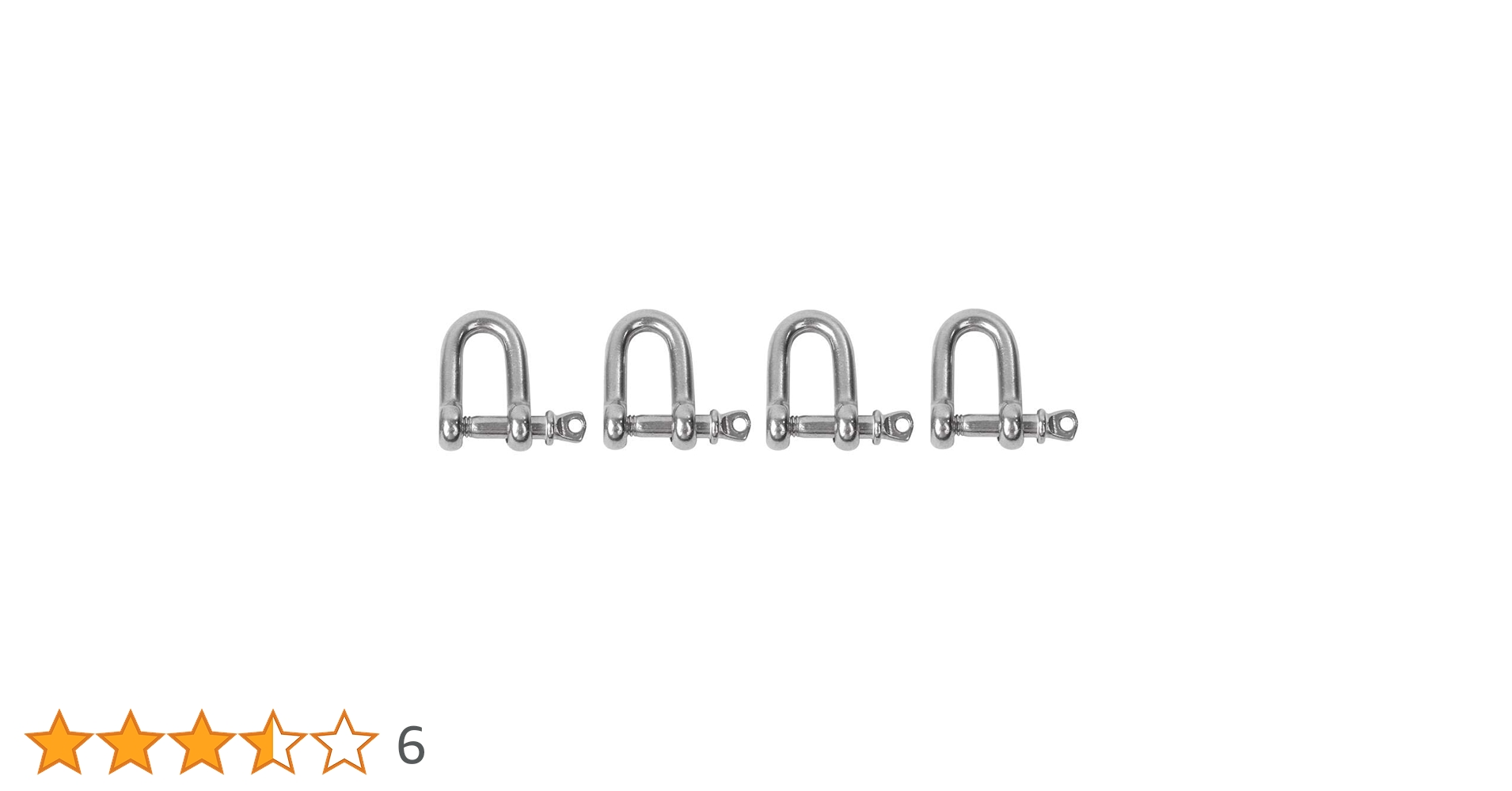 Amazon.co.jp: 304 ステンレス D型 シャックル 4個セット【 呼び