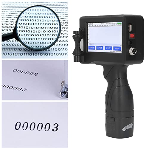 Image of Hilitand Handheld Inkjet Printer, Quick Drying Portable Handheld Inkjet Printer with LED for Barcode Label, 3D Printer Platforms