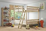 STRICTLY BEDS&BUNKS Nepal Bunk Bed, Heavy Duty Solid Pine 4ft6 Double – Suitable for Adults and Children