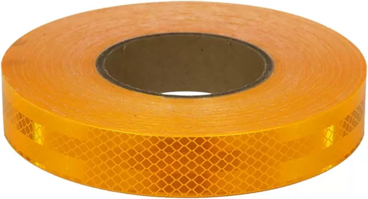 Reflective Tape, Diamond 45 Meters x 3 cm Warning Tape, Tape, Bicycle Motorcycle Car Decoration Reflective Stickers(Yellow)