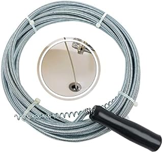 Plumbers Snake Drain Unblocker Wire Flexible Spring Wire Toilet Cleaner with Brush Plug Remover Plunger Cleaning Tool for Kitchen Tub Sink Shower Pipes Washbasins Drains Home Cleaning Equipment 2m
