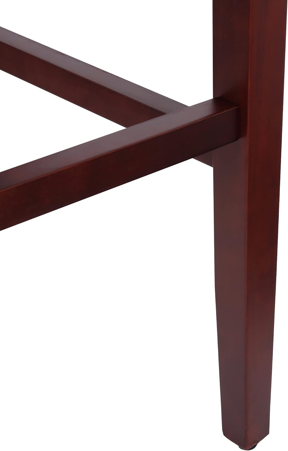 WestinTrends Lenox 29" upholstered Nail Head bar Counter stools with Cherry Red Color Legs, Cherry/Grey