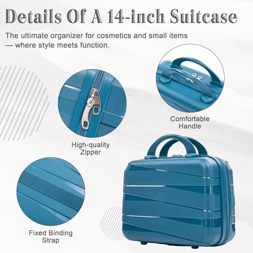 Image of Hardshell 4 Luggage Sets, Lightweight Wave Suitcases with Spinner Wheels