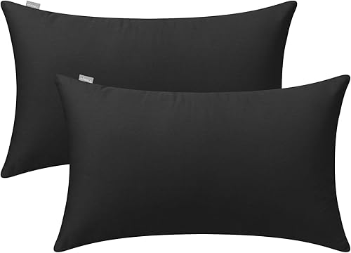 Vista 255 de Thmyo Paquete de 2 fundas de almohada cuadradas decorativas de algodón, fundas de almohada de sublimación en blanco, fundas de cojín blancas