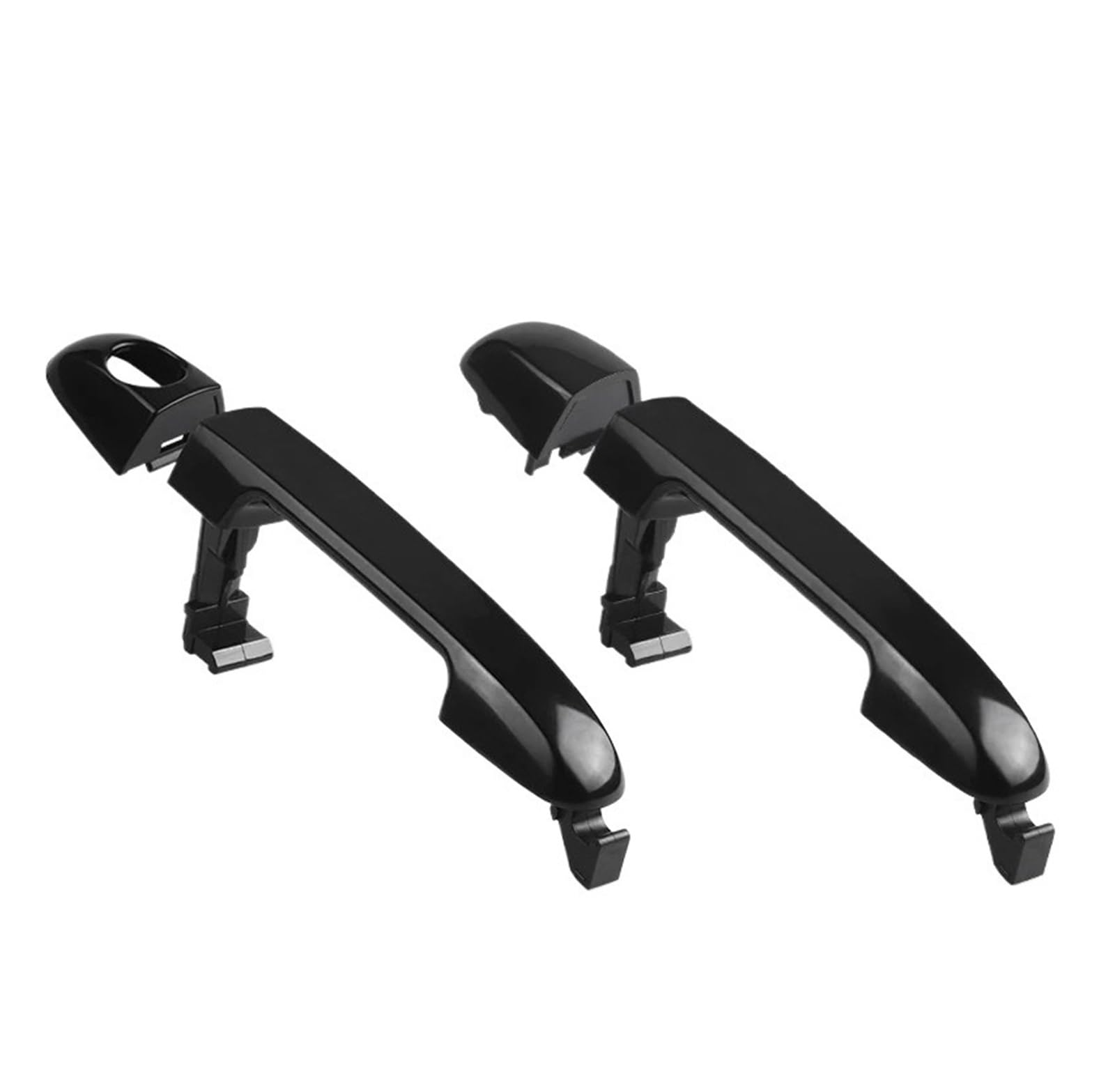 Punxdda 2Pcs Front Car Exterior Door Handle For Hyundai For I30 Fd For Elantra 2007 2008 2009 2010 2011 Car Replacement Parts 82651-2H000 82661-2H000 Black Outer Door Handle(2Pcs Front)