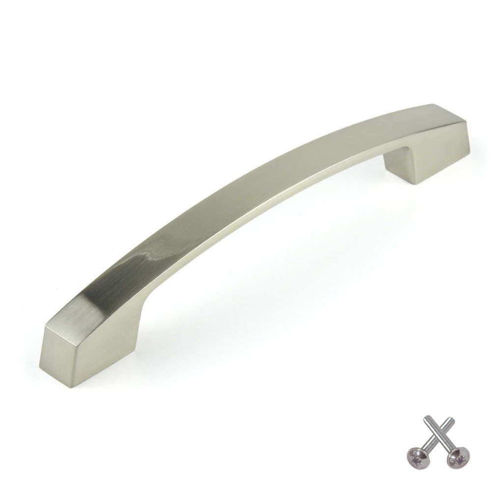 Bedrooms Plus Nickel Bow Kitchen Cabinet Door Handle Cupboard Drawer Bedroom Furniture Handles 160Mm