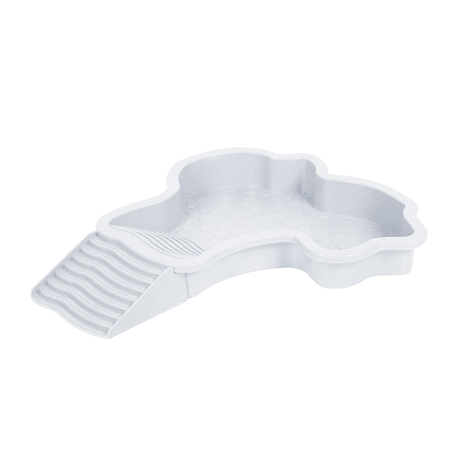 DAWTHTW Turtles Bathing Pool Water Bowl with Slip Proof 35x28.50cm Friendly Habitat with Steps for Reptiles Resting and Soaking Turtles Basking Platform with Step