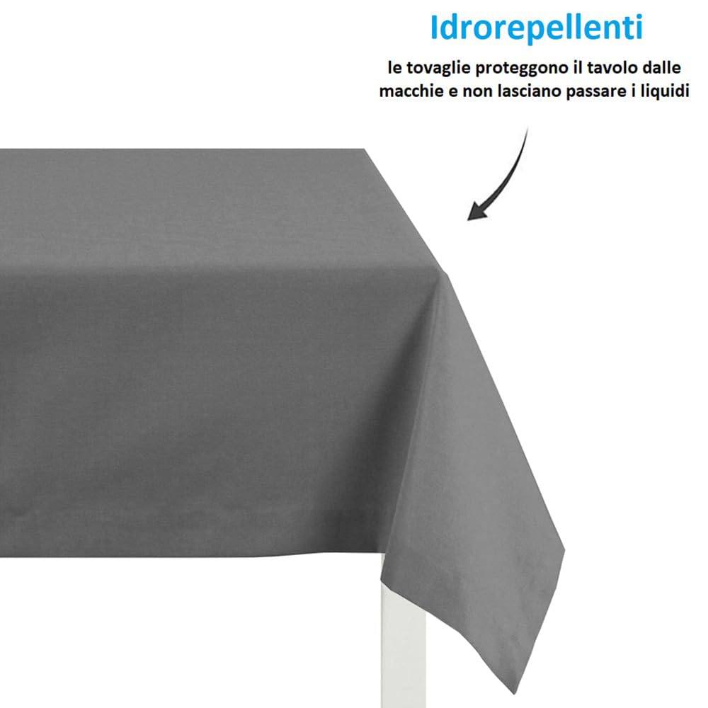 Palucart 100 tovaglie in tnt, misura 100x100 cm, colore Grigio, tovagliette coprimacchia tessuto non tessuto ideali per la ristorazione - F