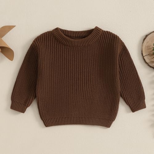 baby girl boy toddler knit sweater cute round neck long sleeve blouse pullover oversized sweatshirt warm kids tops