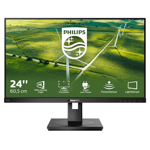 242B1G - Monitor FHD da 24", 75 Hz, 4 ms, IPS, altoparlanti, hub USB, regolazione dell'altezza, monitor verde (1920 x 1080, 250 cd/m², HDMI/VGA/DP)