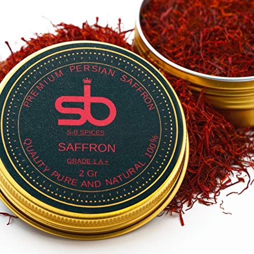 Saffron Threads 2 Gram Red Thread In A Tin Aromatic Saffron For Tea Rice Paella Golden Milk And More Pure Saffron Spices For Cooking Free Ebook Of Saffron Spice Recipes Included Sb Spices