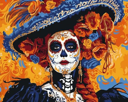 Image of Moohue DIY Counted Stamped Cross Stitch Kits for Adults 14 Count Cross Stitch Patterns Printed Cross Stitch Kits for Adults (Charming Woman)