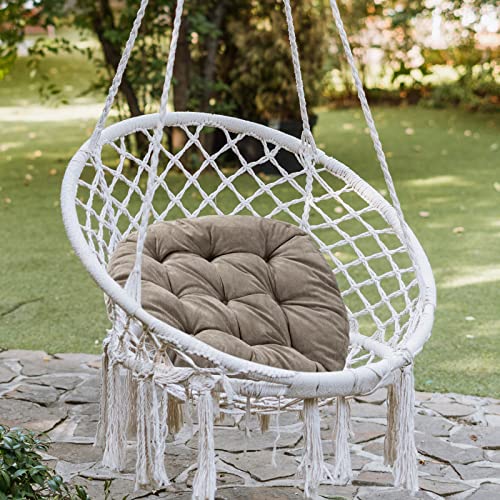 Qunclay Set Of 4 Chair Cushions Floor Sitting Pillows 22 Inches Seat Outdoor Bench Round Soft Pad With Ties For Adult Kids Patio Dining Living Room Office School Restaurant Canteen Supplies #TOP4