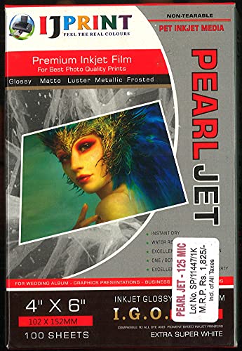 Image of INKJET NON-TEARABLE 6in X 4in SYNTHETIC SHEET - 200 MICRON - BOTH SIDE PRINTABLE (FOR PHOTOS AND PVC CARD MAKING) (50)