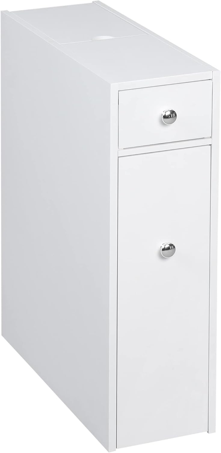 HOMCOM Small Bathroom Storage Cabinet, Space Saving Toilet Paper ...