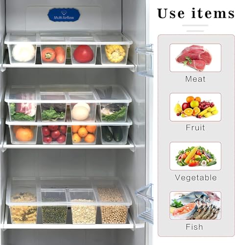 Image of Shuttle Art Fridge Organiser Storage Boxes | 5 Compartment Bin | Freeze Storage Box Container | For Serving Cut Fruits, Snacks, Vegetables, & Mukhvas