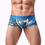 IFOUNDYOU Boxershorts Herren Beutel Unterhose für Männer Bulge Pouch Webboxer Slip Weiche Basic Boxer Briefs Stretch Sexy Unterwäsche Essentials Hochwertiger Boxer Hipster Panties mit Eingriff