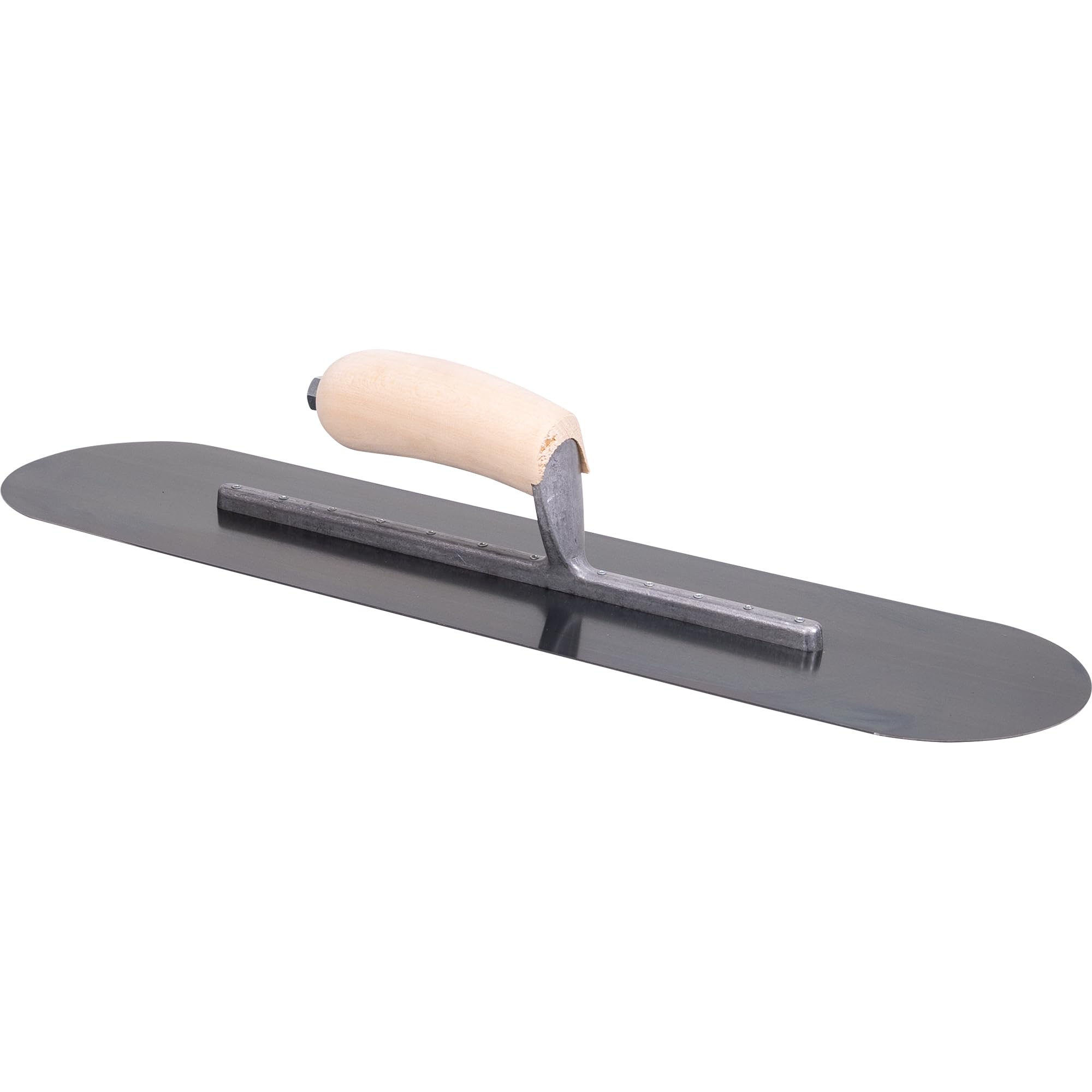 Marshalltown Truelle pour Piscine avec Manche en Bois - Acier Bleu pour Sol et Béton - Dimensions 508x127 mm