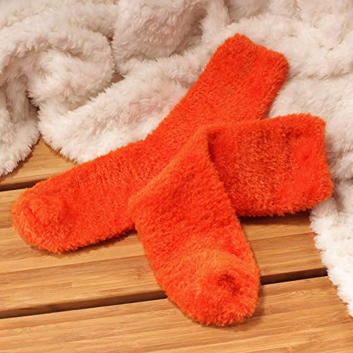 Image of BambooMN Women's Super Soft and Cozy Feather Light Fuzzy Socks - Multiple Color Options - Two Sizes - Value Packs