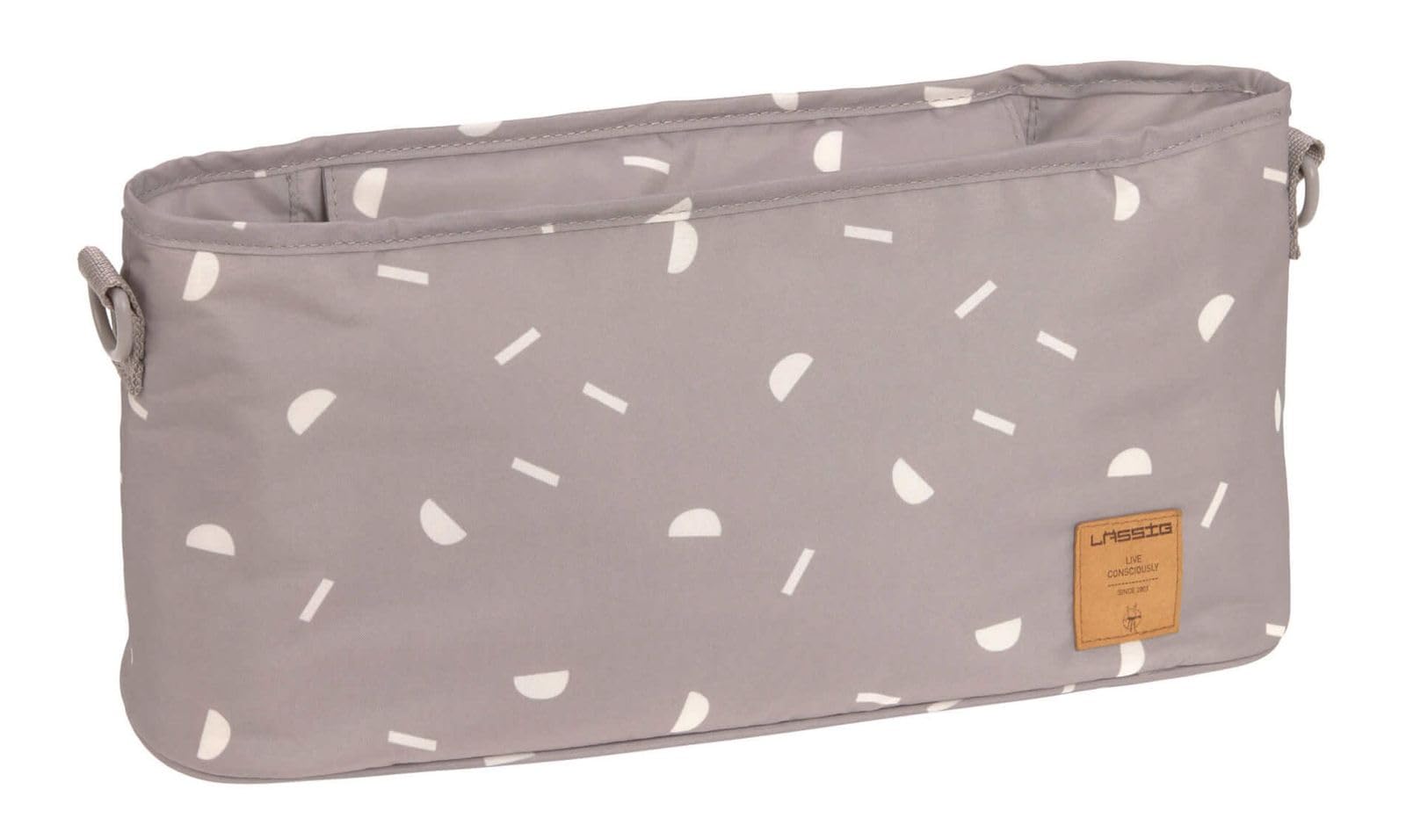 LÄSSIG Baby Pram Organiser Buggy Organiser Pram Bag Including Pram Attachment/Buggy Organiser Blocks Taupe