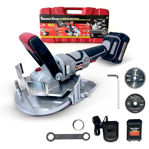 ToolTech 20V Cordless Undercut Saw Kit 8000 RPM Jamb Saw With 4.0mAh Battery and Charger Included For Door Jambs Trim Baseboard Precision Cuts and Flooring
