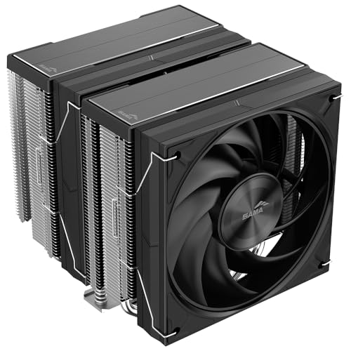 Dissip. Aria SAMA A60E, Doppia Torre, 6 Heatpipe, 265W, Intel/AMD, Argento