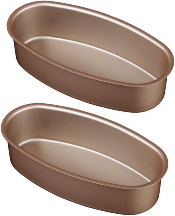 2 Pcs Nonstick Carbon Steel Cheese Pans,Oval Shape Nonstick Carbon Steel Baking Tray,Cake Pop Molds Bread Loaf Mold Cheese Cake Tin,Cake Pan Kitchen Cooking Baking Tool