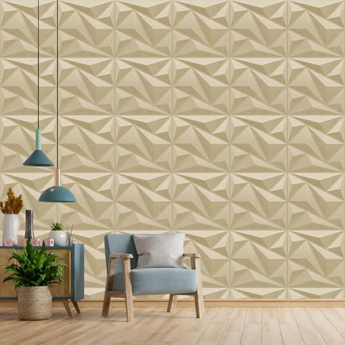 Image of Kayra Decor 3D Wall Panel PVC Alps Design, White Tail Color 19.7 inch x 19.7 inch (Pack of 18) - Covers 48.51 Sq. Ft.