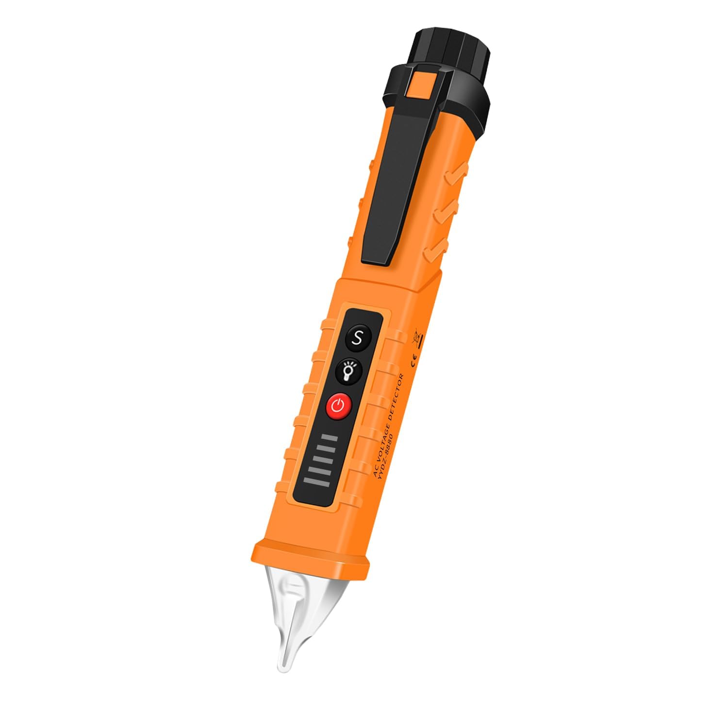 QUMOX Tester di tensione senza contatto 12-1000 V Sensibilità regolabile Rilevatore di tensione CA Penna Tester per cavi sotto tensione/nulli Allarme acustico Rilevatore di punti di interruzione dei c