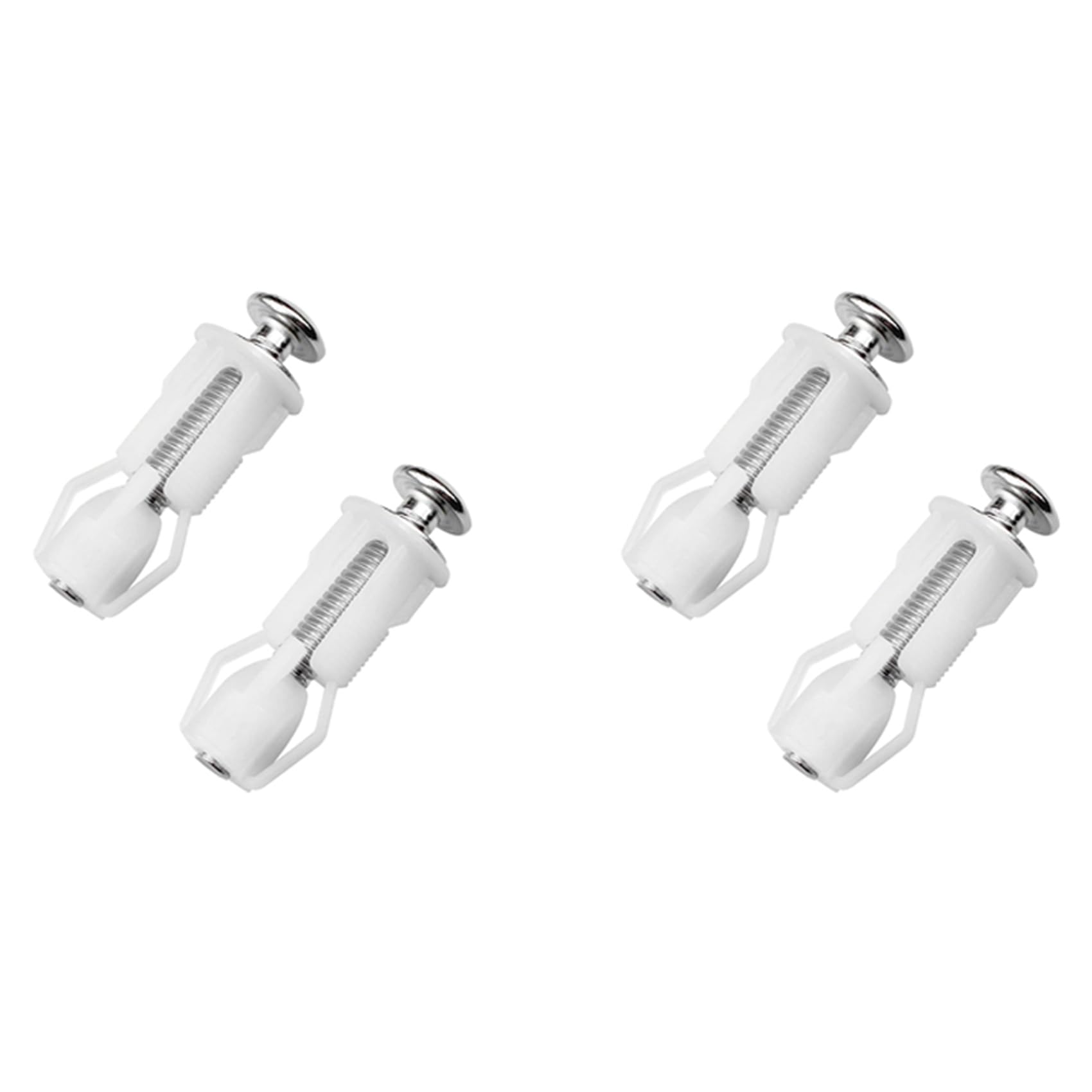 Jnchdghwa White 4X Toilet Seat Screws And Toilet Lid Screws Stainless Steel Top Fixing Hinges Screws, For Toilet Seat Replacement Parts