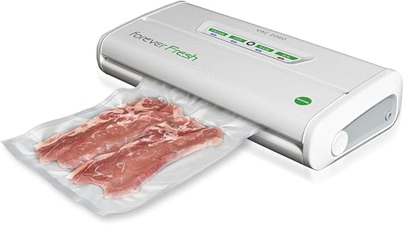 MACOM Macchina Sottovuoto Automatica Compatta, Comandi soft touch , barra sigillante di dimensione doppia e funzione sottovuoto barattoli, Forever Fresh VAC 2060