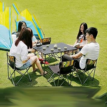 Portable Camping Easy Assembly Garden Table Outdoor Furniture Camping Hiking Fishing BBQ Picnic Table with Pouch