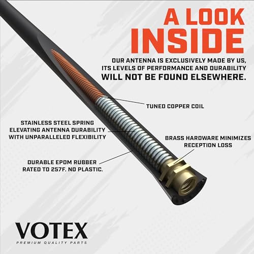 AntennaMastsRus - The Original 6 3/4 INCH is Compatible with GMC Sierra 2500 (2020-2025) - Car Wash Proof Short Rubber Antenna - Reception Guaranteed - German Engineered - Internal Copper Coil