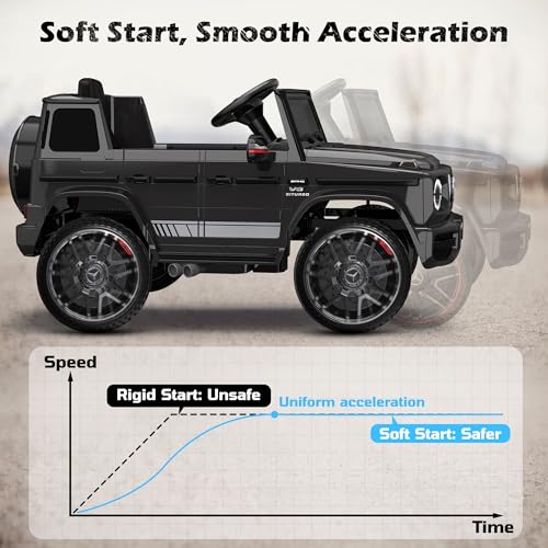 Image of ANPABO 12V 7AH Licensed Mercedes-Benz G63 Electric Car for Kids, Black